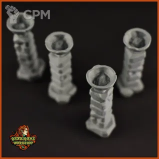 Описание картинки Каменные факелы от Gabrigame_Terrain по цене 350руб | Свободный Рынок Миниатюр - СРМ