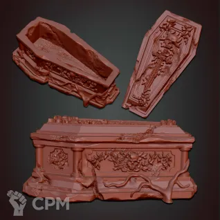Описание картинки Саркофаг с мечом от Gabrigame_Terrain по цене 330руб | Свободный Рынок Миниатюр - СРМ