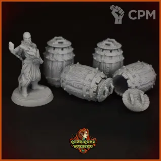 Описание картинки Большие бочки от Gabrigame_Terrain по цене 370руб | Свободный Рынок Миниатюр - СРМ