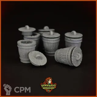 Описание картинки Бочки 3 от Gabrigame_Terrain по цене 350руб | Свободный Рынок Миниатюр - СРМ