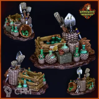 Описание картинки Жетоны со складскими вещами от Gabrigame_Terrain по цене 670руб | Свободный Рынок Миниатюр - СРМ