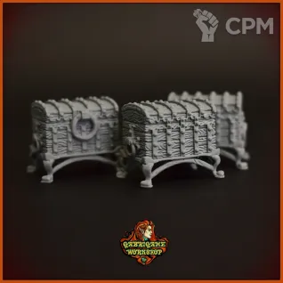 Описание картинки Сундуки на ножках от Gabrigame_Terrain по цене 440руб | Свободный Рынок Миниатюр - СРМ