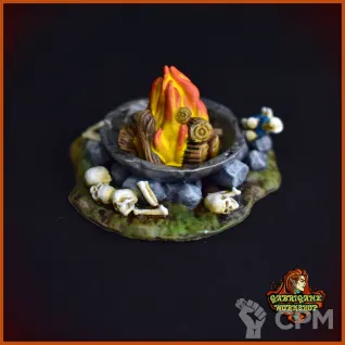 Описание картинки Большой костер от Gabrigame_Terrain по цене 330руб | Свободный Рынок Миниатюр - СРМ