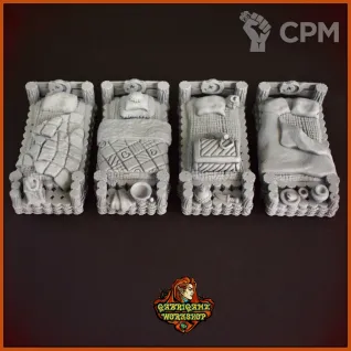 Описание картинки Кровати от Gabrigame_Terrain по цене 810руб | Свободный Рынок Миниатюр - СРМ