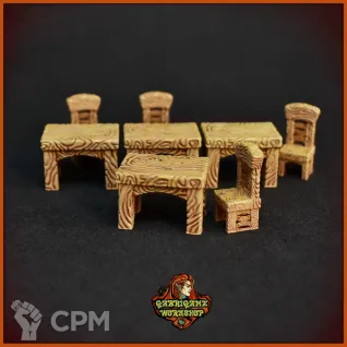 Описание картинки Маленькие столы от Gabrigame_Terrain по цене 430руб | Свободный Рынок Миниатюр - СРМ