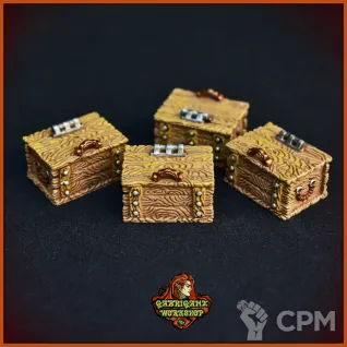 Описание картинки Деревянные сундуки от Gabrigame_Terrain по цене 370руб | Свободный Рынок Миниатюр - СРМ