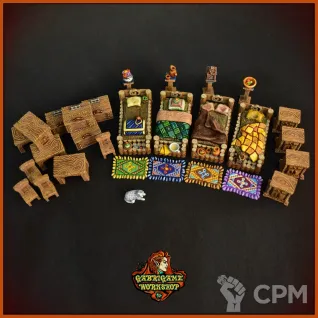 Описание картинки Набор комнат отдыха (4 комнаты) от Gabrigame_Terrain по цене 1 770руб | Свободный Рынок Миниатюр - СРМ
