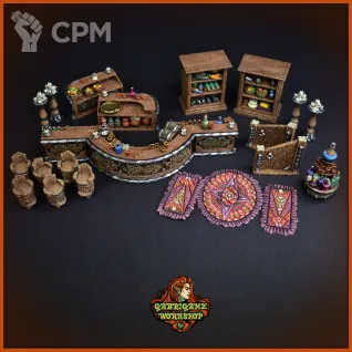 Описание картинки Большой набор для таверны от Gabrigame_Terrain по цене 2 370руб | Свободный Рынок Миниатюр - СРМ