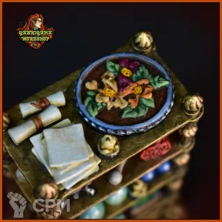 Описание картинки Высокий алхимический стелаж от Gabrigame_Terrain по цене 510руб | Свободный Рынок Миниатюр - СРМ