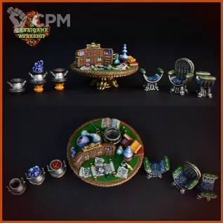 Описание картинки Круглый алхимический стол от Gabrigame_Terrain по цене 590руб | Свободный Рынок Миниатюр - СРМ