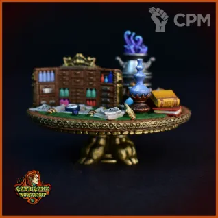 Описание картинки Круглый алхимический стол от Gabrigame_Terrain по цене 590руб | Свободный Рынок Миниатюр - СРМ