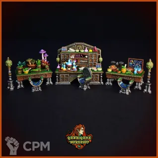 Описание картинки Лаборатория алхимика от Gabrigame_Terrain по цене 870руб | Свободный Рынок Миниатюр - СРМ