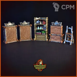 Описание картинки Набор алхимических шкафов от Gabrigame_Terrain по цене 1 390руб | Свободный Рынок Миниатюр - СРМ