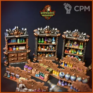 Описание картинки Лаборатория грандмастера алхимии от Gabrigame_Terrain по цене 4 570руб | Свободный Рынок Миниатюр - СРМ