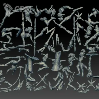 Описание картинки Ydrilan Riverblades (Scan) от AxeL's Forge по цене 950руб | Свободный Рынок Миниатюр - СРМ