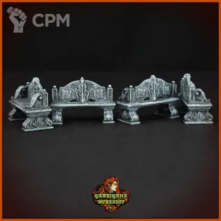 Описание картинки Парковые скамейки от Gabrigame_Terrain по цене 590руб | Свободный Рынок Миниатюр - СРМ