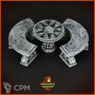 Описание картинки Стол со скамейками для парка от Gabrigame_Terrain по цене 390руб | Свободный Рынок Миниатюр - СРМ
