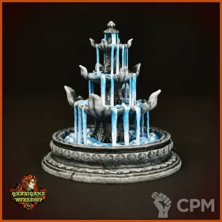 Описание картинки Большой парковый фонтан от Gabrigame_Terrain по цене 770руб | Свободный Рынок Миниатюр - СРМ