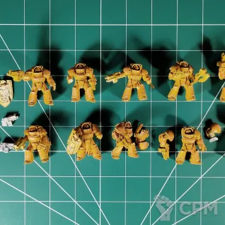 Описание картинки Legion Tartaros Terminator Squad (Imperial Fists) от Каджит по цене 2 498руб | Свободный Рынок Миниатюр - СРМ