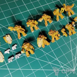 Описание картинки Legion Tartaros Terminator Squad (Imperial Fists) от Каджит по цене 2 498руб | Свободный Рынок Миниатюр - СРМ
