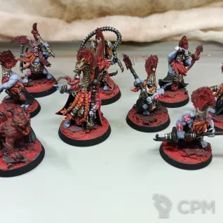 Описание картинки Vulkyn Flameseekers от Sarcophagus  по цене 4 500руб | Свободный Рынок Миниатюр - СРМ