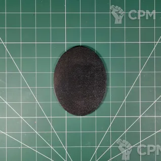 Описание картинки Oval Base 120x92 mm Подставка овальная пластик от Vault Boy по цене 198руб | Свободный Рынок Миниатюр - СРМ
