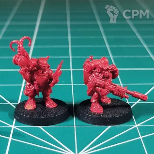 Описание картинки Blackstone Fortress Ratling Twins Rein &amp; Raus от Каджит по цене 1 198руб | Свободный Рынок Миниатюр - СРМ