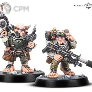Описание картинки Blackstone Fortress Ratling Twins Rein &amp; Raus от Каджит по цене 1 198руб | Свободный Рынок Миниатюр - СРМ