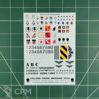 Описание картинки Imperial Guard Tank Transfer Sheet 2000 (Декали) от Vault Boy по цене 598руб | Свободный Рынок Миниатюр - СРМ
