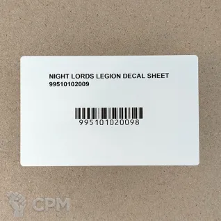 Описание картинки Night Lords Legion Transfer Sheet Декали Оригинал GW от Vault Boy по цене 5 298руб | Свободный Рынок Миниатюр - СРМ
