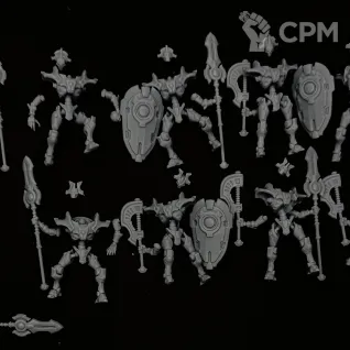 Описание картинки Набор боевых роботов для DnD 32мм от R.E.print по цене 300руб | Свободный Рынок Миниатюр - СРМ