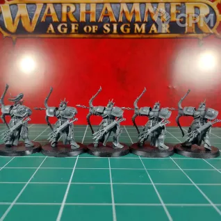 Описание картинки Stormcast Eternals Judicators with Skybolt Bows (Vigilors) от Каджит по цене 1 598руб | Свободный Рынок Миниатюр - СРМ