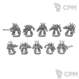 Описание картинки CHAOS SPACE MARINES TERMINATORS EPIC 6MM (40) от TPC по цене 630руб | Свободный Рынок Миниатюр - СРМ