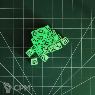 Описание картинки Custom Necrons Dice x20 от Vault Boy по цене 3 498руб | Свободный Рынок Миниатюр - СРМ