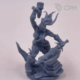 Описание картинки Fantasy Pin-up. Орчиха кузнец от Подземный человек по цене 350руб | Свободный Рынок Миниатюр - СРМ