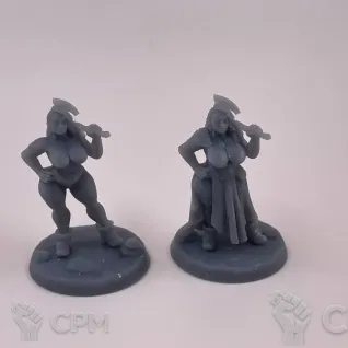Описание картинки Fantasy Pin-up. Северянка с топором от Подземный человек по цене 320руб | Свободный Рынок Миниатюр - СРМ