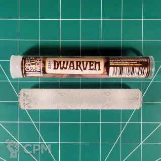 Описание картинки Green Stuff World Rolling Pin DWARVEN (Скалка) от Каджит по цене 2 698руб | Свободный Рынок Миниатюр - СРМ
