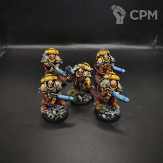 Описание картинки Space Marines Primaris Hellblasters от GOSThammer по цене 3 700руб | Свободный Рынок Миниатюр - СРМ