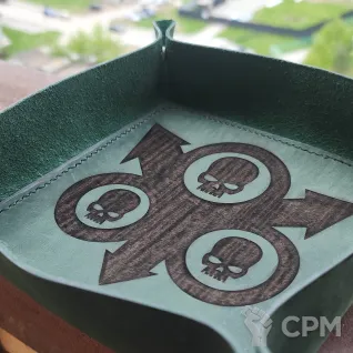 Описание картинки Death Guard Dice Tray/Дайс Трей/Арена/Тарелка/Гвардия смерти от Krontwar по цене 3 000руб | Свободный Рынок Миниатюр - СРМ