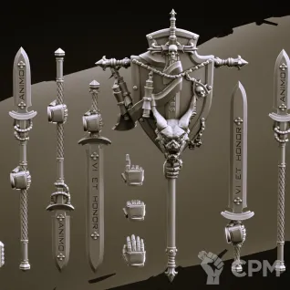 Описание картинки Brotherhood Terminator Squad / Paladin Squad от Магазин Альфария по цене 220руб | Свободный Рынок Миниатюр - СРМ