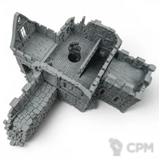 Описание картинки Разрушенные Тренировочные Залы - Фэнтези Террейн от Terrain Print по цене 2 400руб | Свободный Рынок Миниатюр - СРМ
