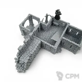 Описание картинки Разрушенные Тренировочные Залы - Фэнтези Террейн от Terrain Print по цене 2 400руб | Свободный Рынок Миниатюр - СРМ