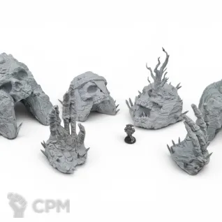 Описание картинки Проклятые Камни - Фэнтези Террейн от Terrain Print по цене 2 200руб | Свободный Рынок Миниатюр - СРМ
