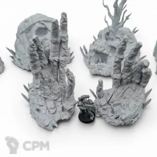 Описание картинки Проклятые Камни - Фэнтези Террейн от Terrain Print по цене 2 200руб | Свободный Рынок Миниатюр - СРМ