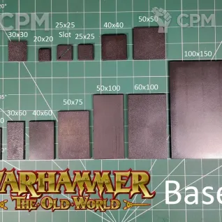 Описание картинки Базы Bases The Old World Square Bases and Rectangular Bases от Vault Boy по цене 18руб | Свободный Рынок Миниатюр - СРМ