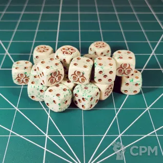 Описание картинки [КОПИЯ] Custom Nurgle Dice x20 от Vault Boy по цене 3 498руб | Свободный Рынок Миниатюр - СРМ