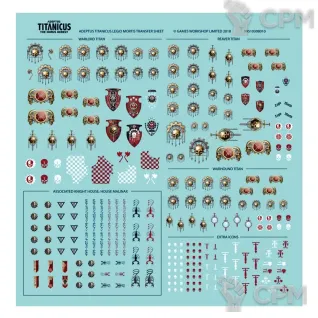 Описание картинки Adeptus Titanicus Legio Mortis Transfer Sheet Оригинал GW Limited (Декали) от Vault Boy по цене 4 298руб | Свободный Рынок Миниатюр - СРМ