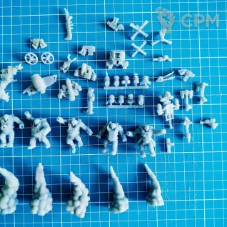 Описание картинки Orks Jump boyz mob A (by Mezgike) от 0.n1 Studio по цене 1 150руб | Свободный Рынок Миниатюр - СРМ