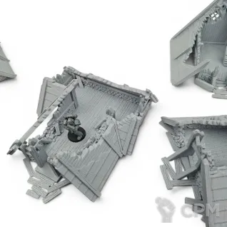 Описание картинки Разрушенные Дома Северян - Фэнтези Террейн от Terrain Print по цене 2 500руб | Свободный Рынок Миниатюр - СРМ