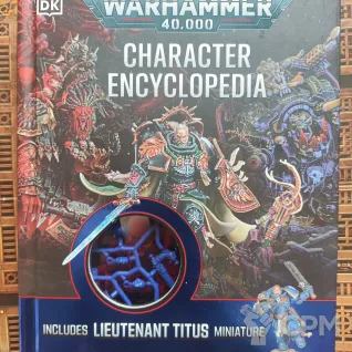 Описание картинки Leutenant Titus и книга character encyclopedia от WAHAlover по цене 3 700руб | Свободный Рынок Миниатюр - СРМ